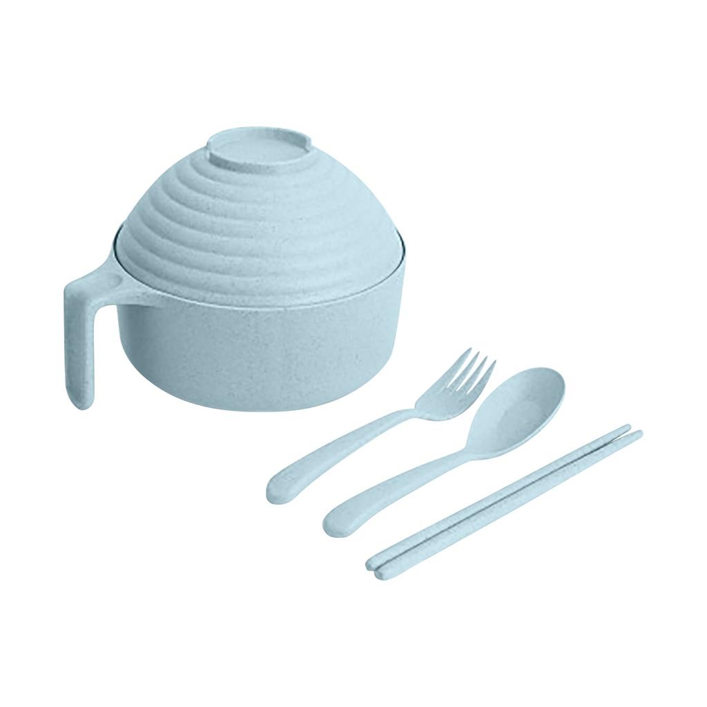 Столовые приборы Миска для лапши быстрого приготовления с крышкой Бытовая миска для лапши быстрого приготовления Чашка для лапши быстрого приготовления Портативная столовая посуда Набор из пяти предметов