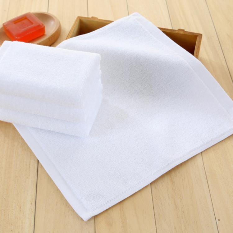 100% Turkish Cotton Towel Gift Towel Set in White Dobby with Jacquard logo Towel