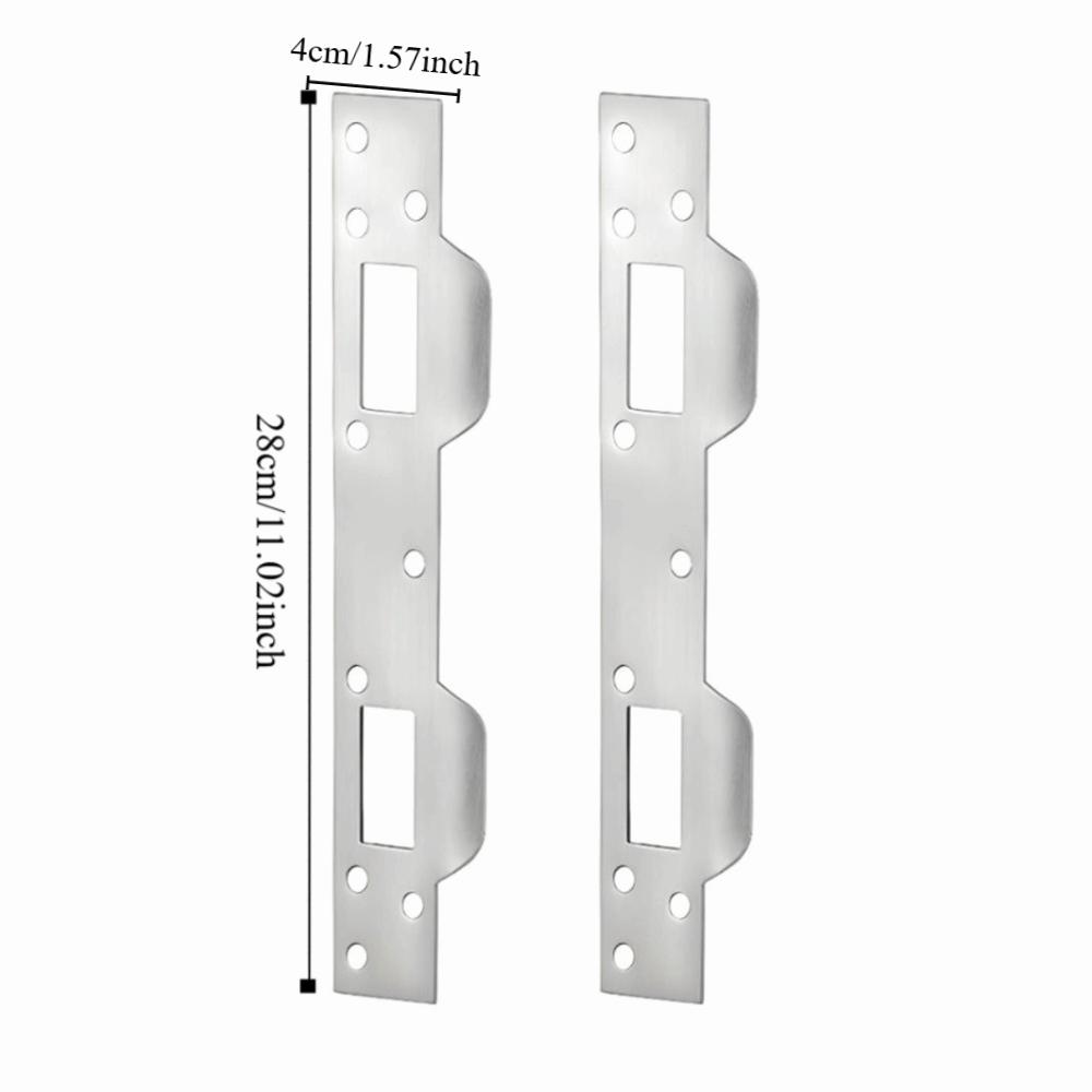 Metal Door Strike Plate Rustproof Security Front Door Security Devices Reinforcement Plate with 5-1/2 Inch Hole