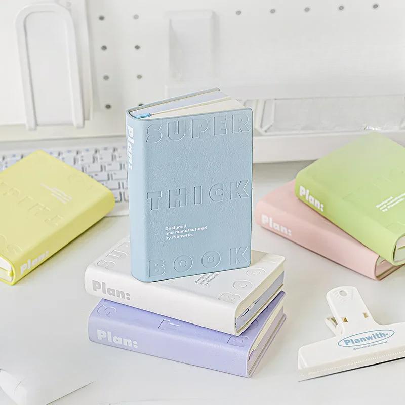 Macarone PU кожаный карманный ежедневник блокнот список дел блокнот цветная пустая страница школьные принадлежности обратно в школу