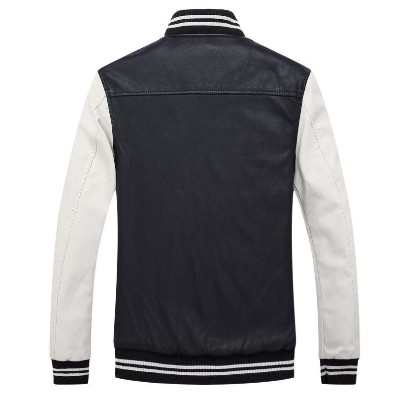 Baseball Jersey, Fashion Embroidery, Washed PU Men's New Leather Jacket