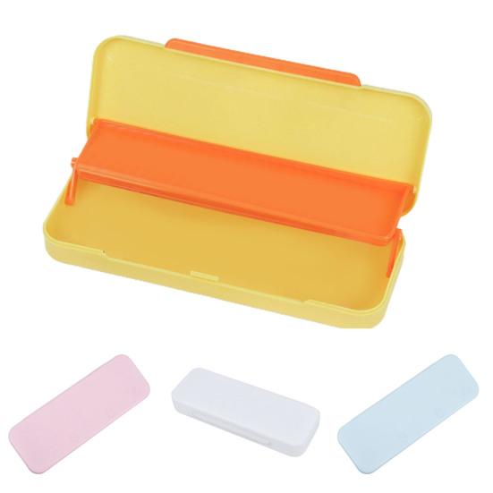 Wear-resistant Pencil Case Smooth Edge PP Large Capacity Portable Pen Box for School