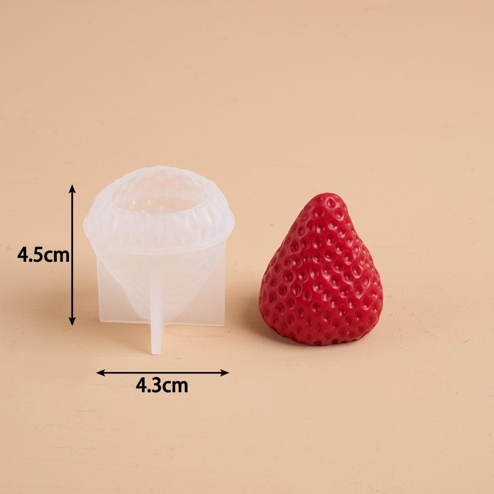 Силиконовая 3D форма для клубники Многоразовая форма для свечей DIY Свадебная годовщина