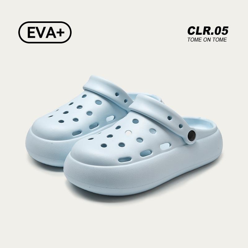 Cartoon Cute Hole Shoes, New Summer Products, Non-slip and Height-increasing Bag Head Cool Slippers