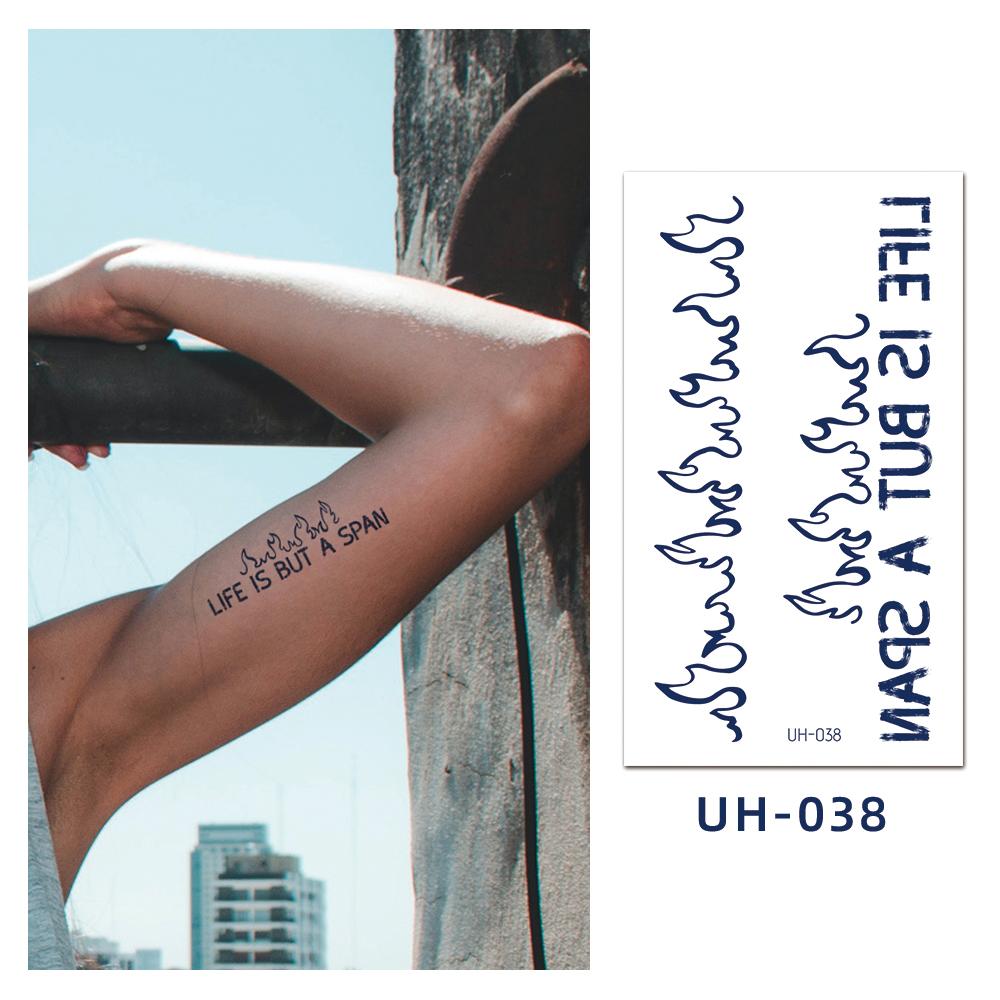 1 лист, полуперманентные женские поддельные татуировки, татуировки на запястье, лодыжке, водонепроницаемые, устойчивые к поту и долговечные мгновенные татуировки на травах