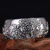 Zuyin S990 Wide Face Flower Blossoming Rich and Noble Peony Flower Bracelet Relief Retro Opening Exaggerated Bracelet for Mom