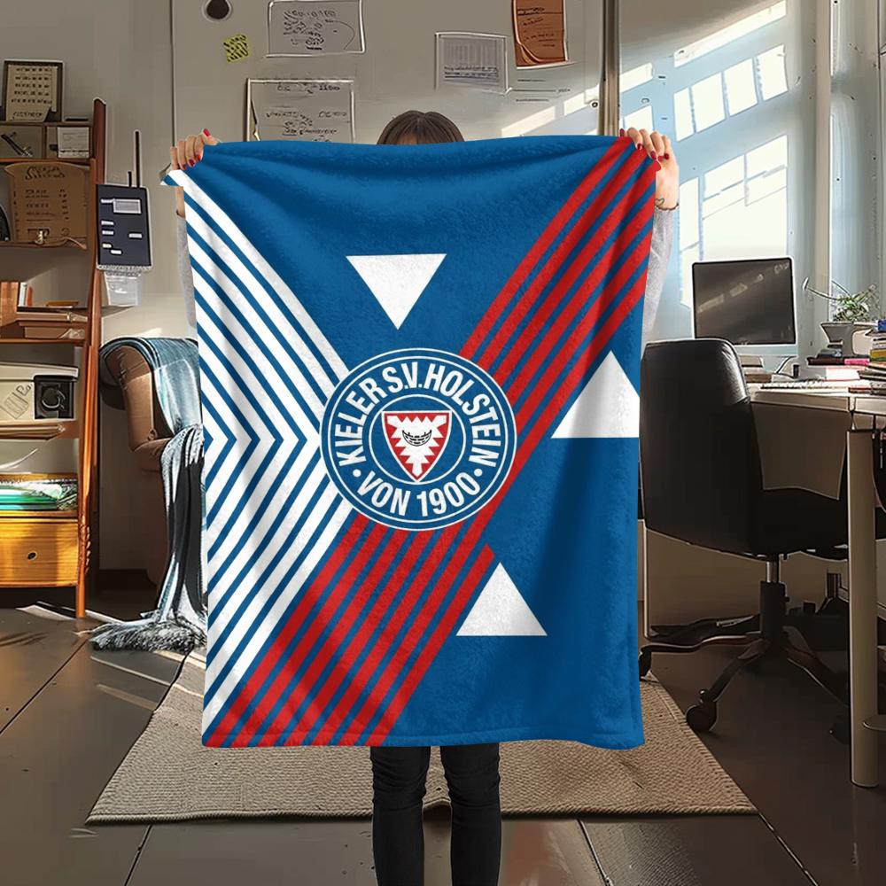 1PC Holstein Kiel Print Flannel Blanket, High quality Comfortable for All Seasons, Home Decor, Warmth and Comfort, Perfect for Christmas Gifts