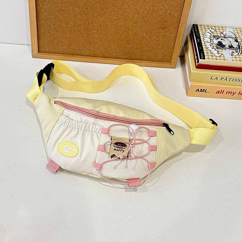 Японская милая контрастных цветов высококачественная нагрудная сумка женская нишевая дизайнерская сумка-мессенджер на шнурке для девочки универсальная спортивная сумка через плечо