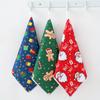 Christmas Cartoon Dish Towels Set, 1/3/6-Pcs - Polyester Knit Fabric Low Lint Kitchen Towels with Santa and Holiday Theme