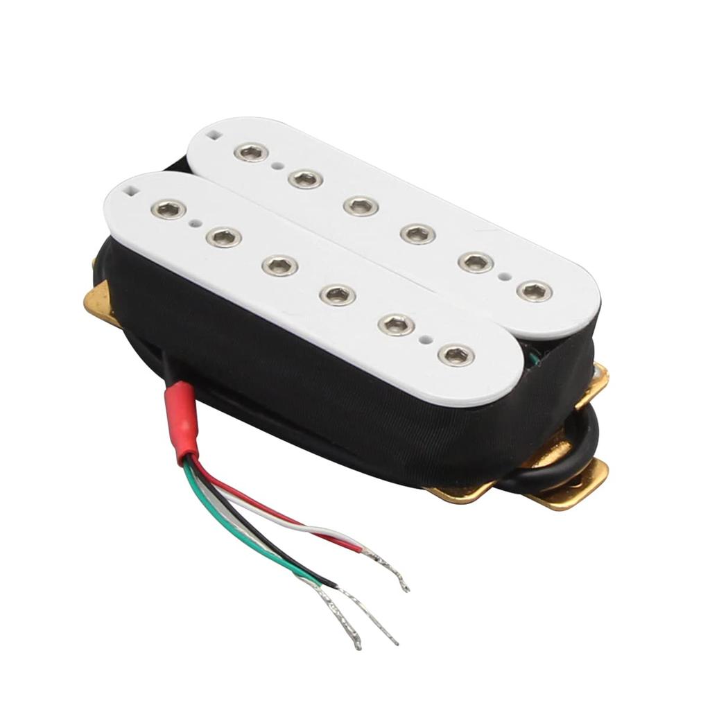 FLEOR Pickup Set Double Coil Humbucker Pickups for Electric Guitar Pickup Neck+Bridge Replacement-White