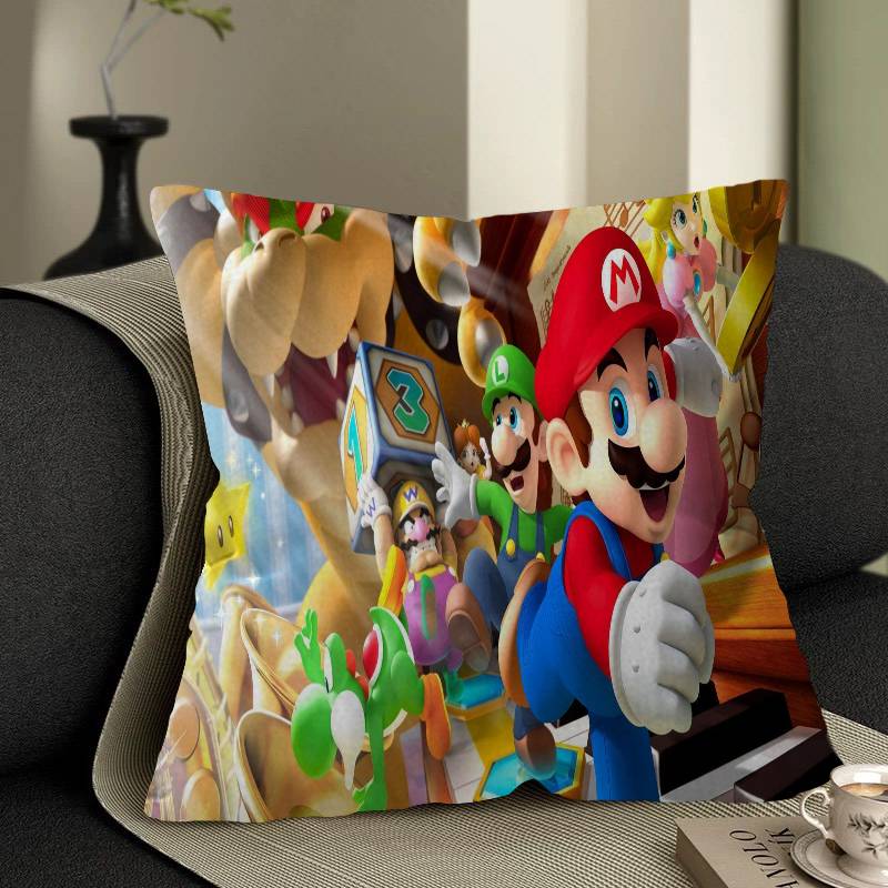 Мультяшная 3D M-Mario-Bros Персонализированная Подушка Чехол от Пыли Спальня Детская Вечеринка Украшение Наволочка День Рождения Детский Подарок