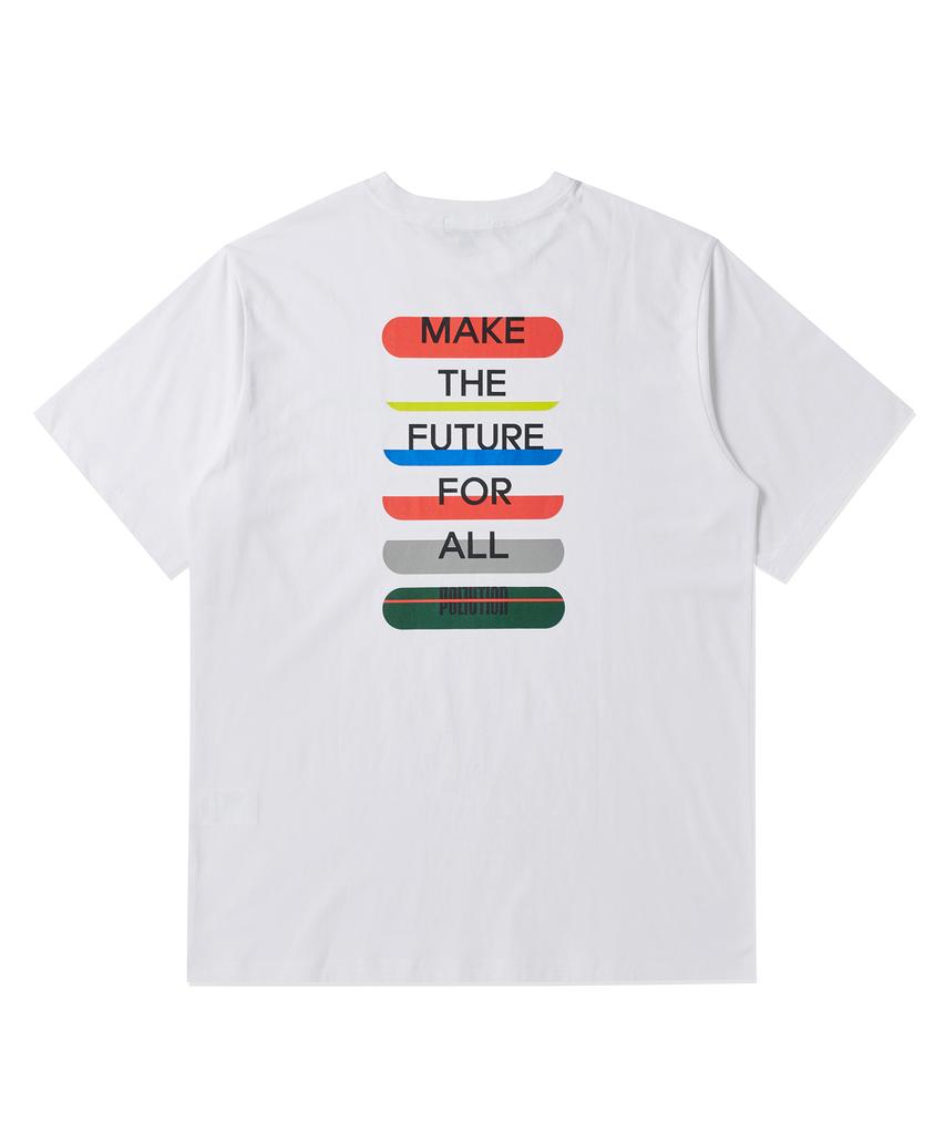 POLLUTION Board Half T-Shirt(Puncmts008_Wh)