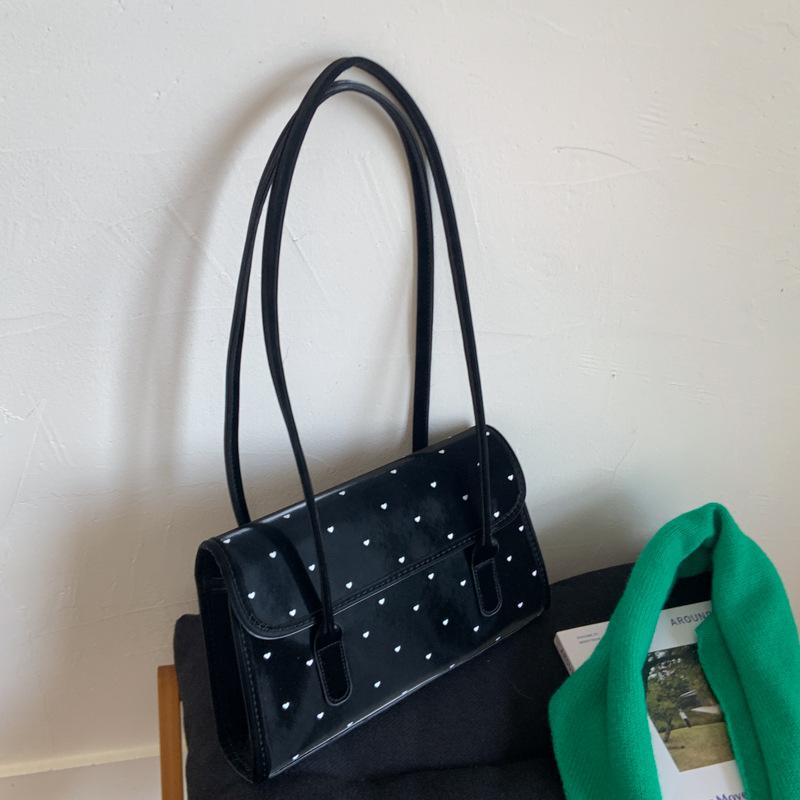 Летняя портативная сумка-тоут в горошек, женская новая модная и повседневная нишевая сумка под мышкой, вместительная сумка через плечо