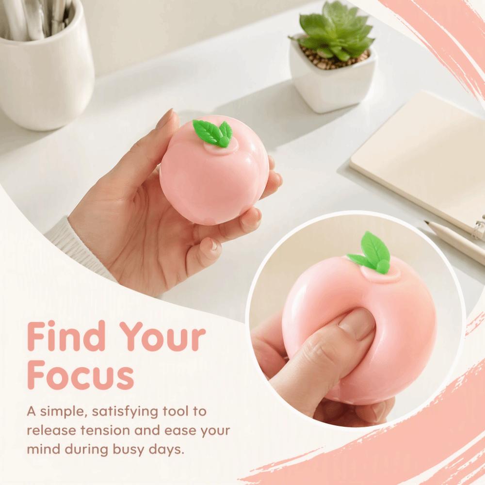 Soft Texture Slow Rising Fruit Toy Peach Shape Sensory Fruit Fidget Toy Relaxation