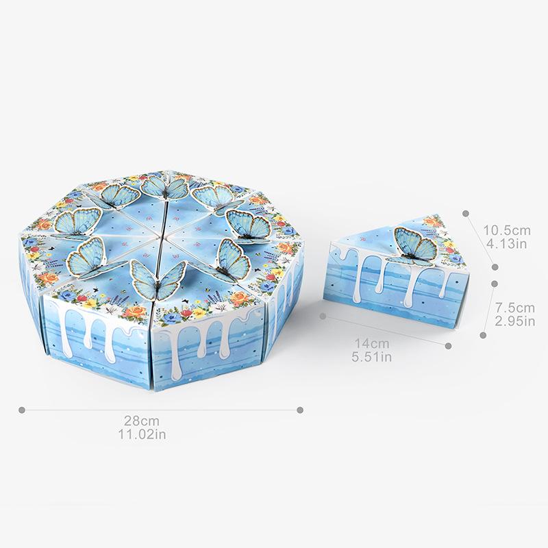 8/10 шт. Треугольные бумажные подарочные коробки в форме торта для печенья, конфет, подарков для детского праздника, угощений, упаковочные коробки для десертов на детский день рождения