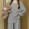 Women's Home Service Pajamas Women's Spring and Autumn Pullover Long-sleeved Trousers Sweet Cartoon Loose Two-piece Suit