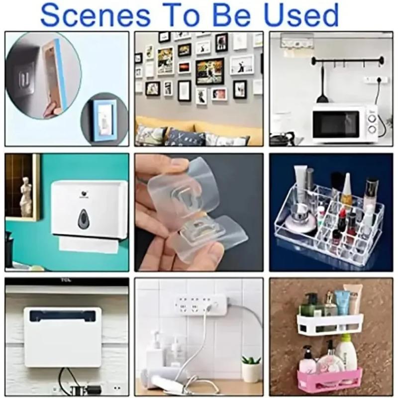 Самоклеящиеся настенные крючки прозрачный двухсторонний крючок для кухни ванной комнаты вешалка для хранения присоска держатель домашний органайзер