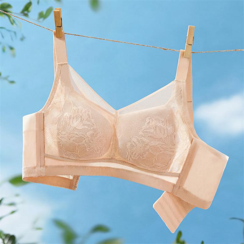 Big chest, small underwear, full cup, thin design, breast collection, anti sagging, anti protrusion, adjustable plus size bra