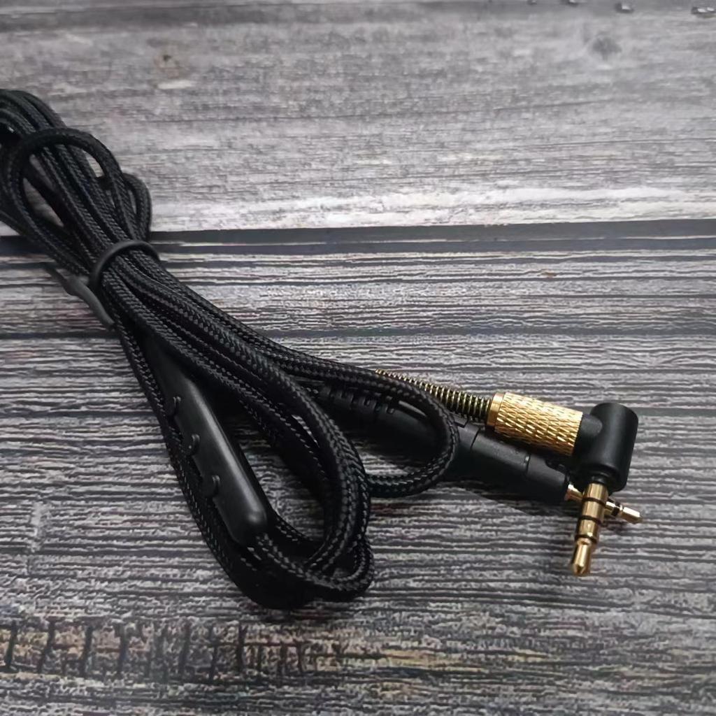High quality audio cable For ATH M40X/M50X/M60X/M70X Headset 3.5mm to 2.5mm plug with microphone braided wire