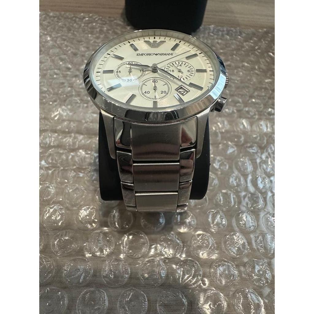 Подержанные часы EMPORIO ARMANI AR-2458 нержавеющая сталь белый