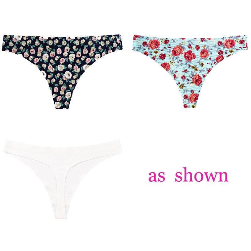 CINOON 3 шт./лот, женское сексуальное нижнее белье с цветами, соблазнительные трусики с низкой талией, стринги, дышащее нижнее белье без следов, стринги, нижнее белье