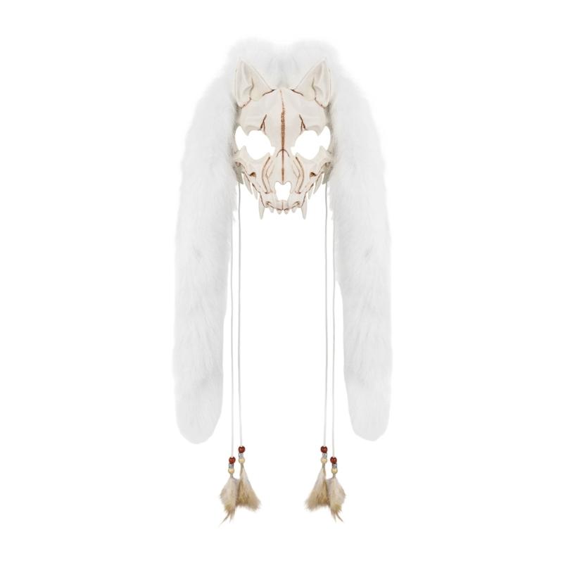 Искусственный мех Викинги Лисы Маска Оборотни Костюм Аксессуар для Косплея Пушистая Маска Животного для Хэллоуина Карнавала Тематической Вечеринки