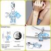 925 Silver Globe Airplane Charm Beads For DIY Bracelet Making Ladies Jewelry 3mm Design