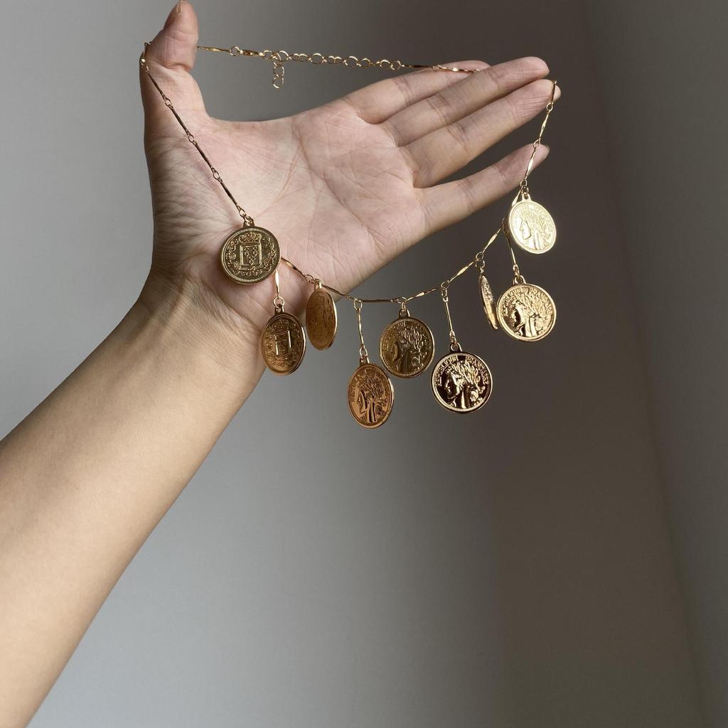 Трансграничное металлическое ожерелье с подвеской-кисточкой - Изысканный аксессуар в стиле легкой роскоши, цепочка для ключицы