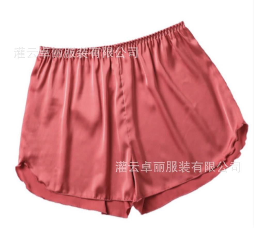 Имитация шелка изогнутые леггинсы шорты женская одежда тонкие свободные большие размеры защитные брюки противоослепляющие брюки