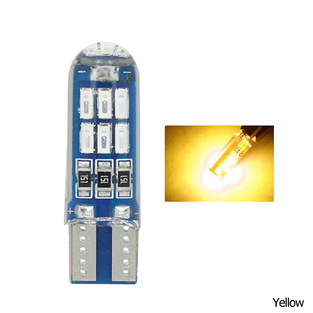 2 шт. 15 светодиодов W5W T10 LED CANBUS без ошибок 5W5 12 В 3 Вт супер яркий боковой свет для салона автомобиля 194 4014 SMD автолампа белый янтарный красный