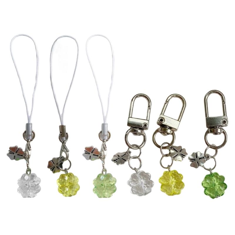 Ручная работа Четырехлистный клевер телефонный брелок стильный телефон цепочка мобильный аксессуар портативный брелок для модных женщин дамы