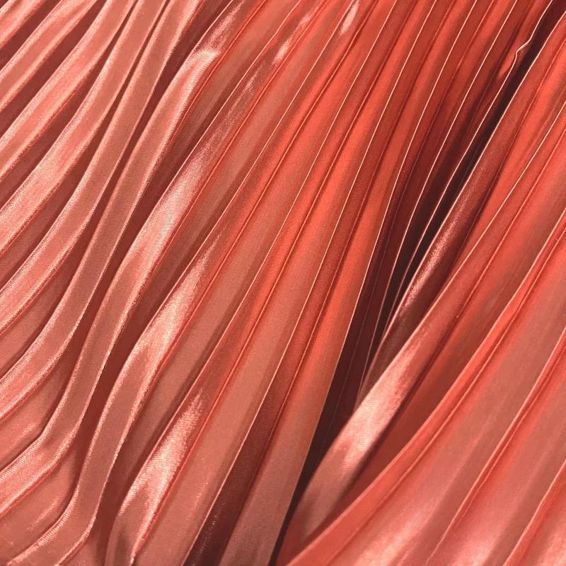 100x150 см плиссированная атласная ткань для рукоделия платье юбка костюм одежда ткань для шитья своими руками мягкая глянцевая гладкая однотонная