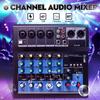 48V Портативный Bluetooth 6-канальный Микшерный пульт Аудиомикшер с USB DJ Звуковой микшер MP3 Разъем Усилитель Караоке