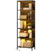 Bookshelf With 5 Tiers Standing Shelf With LED Lighting 7 Light Colors For Living Room 60 X 30 X 179 Cm Black