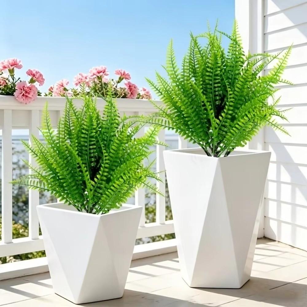 UV Resistant Artificial Persian Fern Grass Stake No Fade Fake Green Plant Wedding Scene