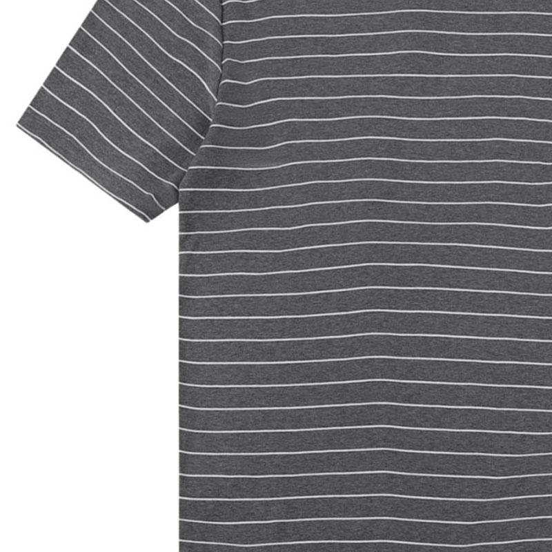 Polo Ralph Lauren SS25 Поло с коротким рукавом из полосатого хлопка с вышивкой логотипа Мужские топы Темно-серый 710916560-003