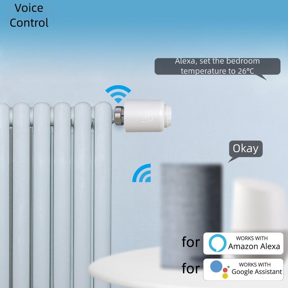 Энергосберегающие решения 97*58,4 мм M30*1,5 Wi-Fi Термостатический клапан Настройка индивидуального расписания отопления Адаптер для системы отопления