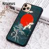 Krajews Japanese Cranes Art Phone Case Cover For iPhone 14 5 SE 6s 7 8 Plus X XR XS 11 12 13 Pro Max Samsung Galaxy S21 S22ultra