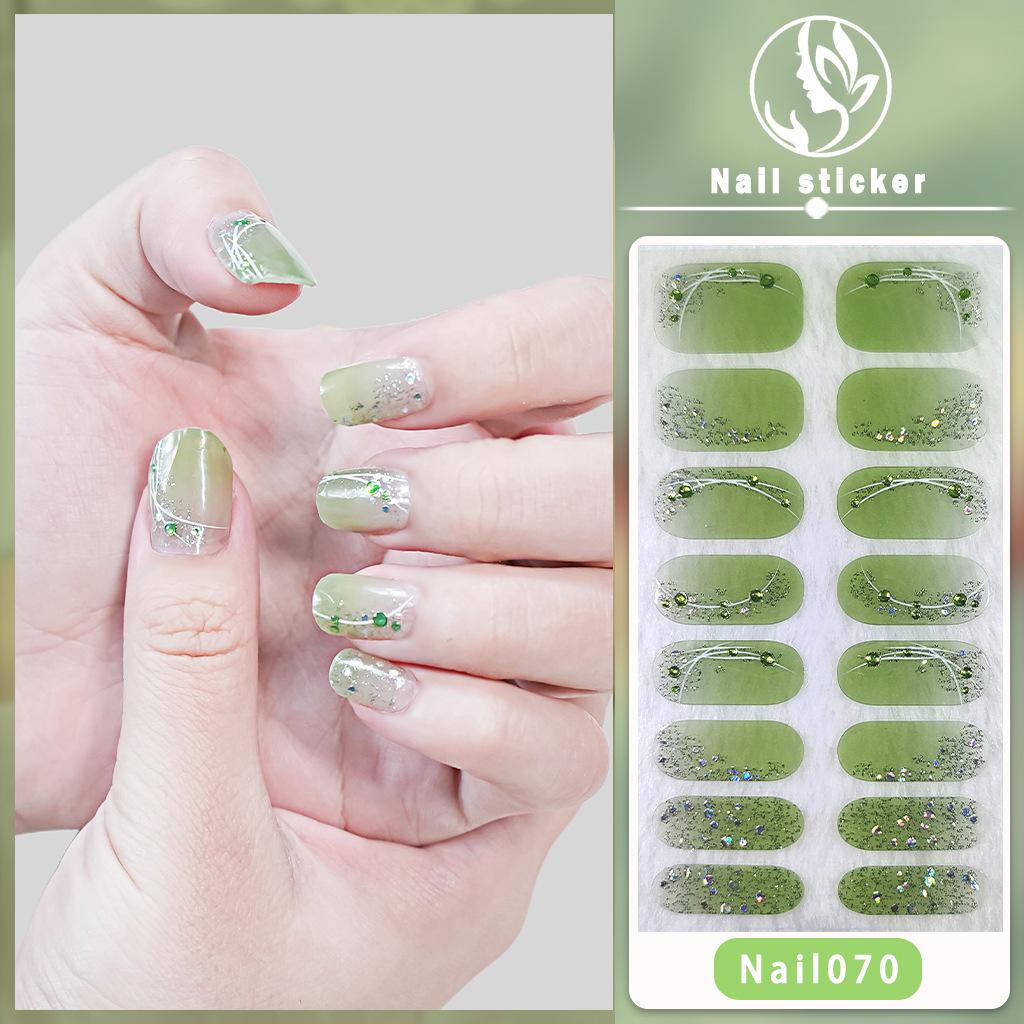 Nail16 3D New Gel Nail Wraps, Elegant Mature Style Waterproof Long Lasting Nail Stickers, No Top Coat Required