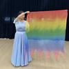Multicolor Rectangle Flags with Telescopic Sticks Colorful Scarves Flag  Dance Performance