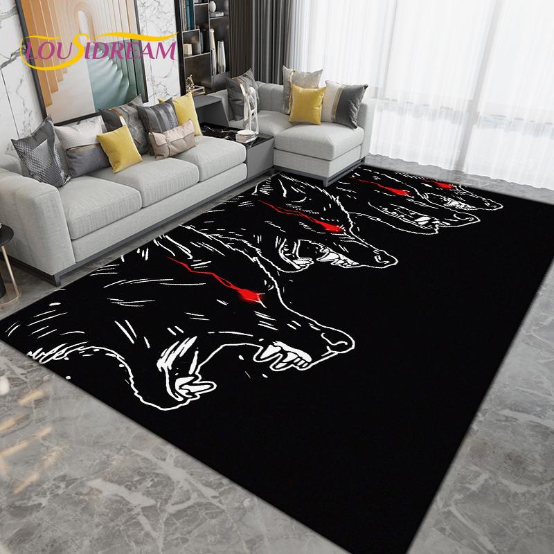 Wolf Wolf Spirit Series Area Rug Large, ковровое покрытие для гостиной, спальни, дивана, кухни, ванной комнаты, коврик для двери, нескользящий напольный коврик в подарок