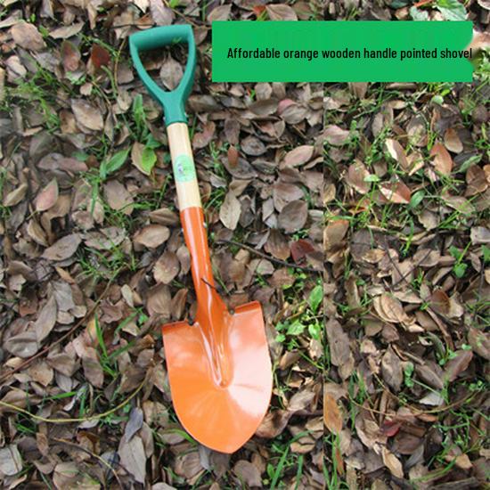 Садовая лопата из нержавеющей стали с деревянной ручкой - Малая, острая лопата для снега, почвы, посадки деревьев и цветов
