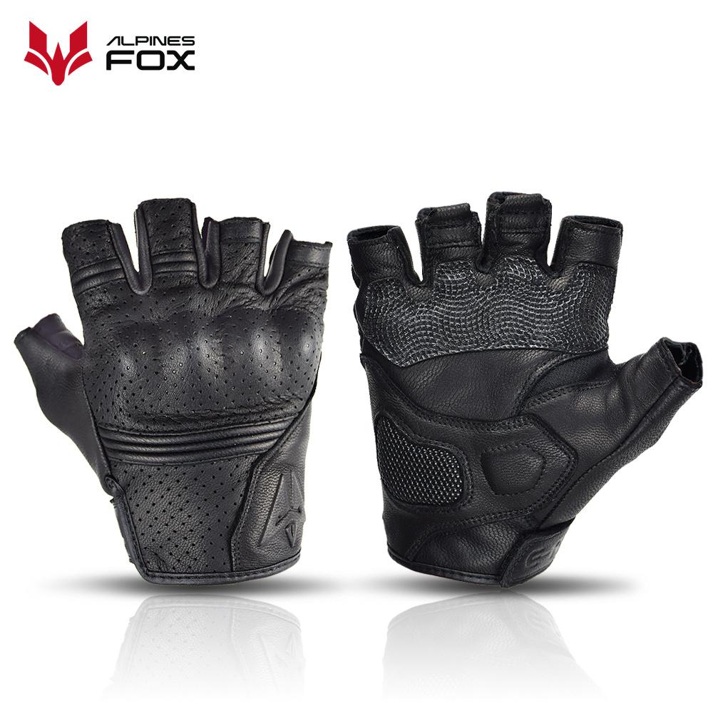 Summer Half Finger Motorcycle Gloves Men Breathable Fingerless Motorbike Gloves Retro Leather Racing Guantes Motocross Equipment