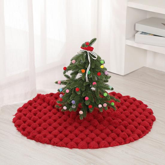 Юшенг Юбки для новогодней елки Круглые Плюшевые Коврик-покрывало для основания рождественской елки Украшения для дома Новогодняя вечеринка