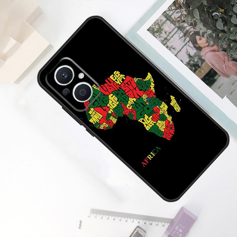 Чехол-карта Африки География для OPPO Reno 11F 4Z 5Z 8T 10 Pro 4 6 7 8 5 Lite OPPO Find X6 Pro X2 X3 X5 Lite Обложка