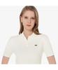 LACOSTE Женский укороченный джемпер-поло с косами, короткий рукав Pf597E-55G 70V