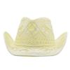 Wide Brim Western Cowboy Hat Sun Protection Jazz Hat Fashion Straw Cap Outdoor