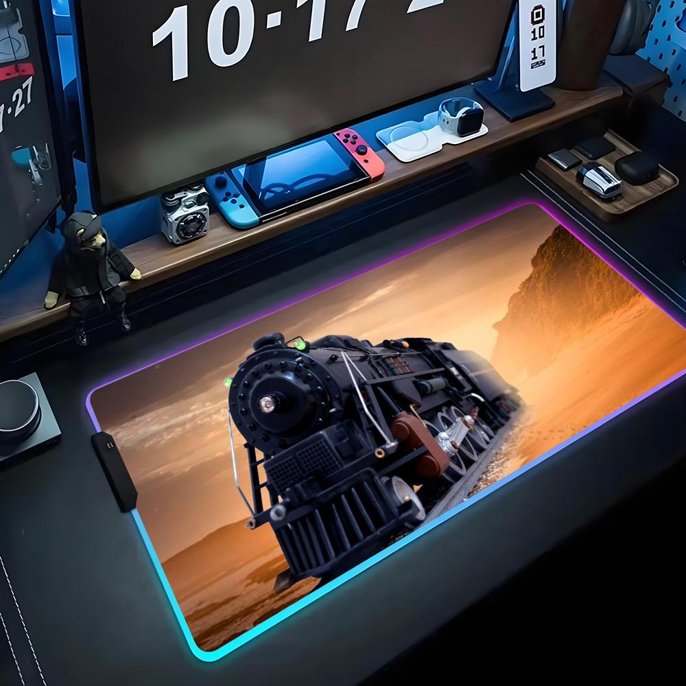 Коврик для мыши RGB Игровой коврик для мыши Большой светодиодный коврик Настольный коврик для ПК Светящийся коврик для мыши Большие коврики для клавиатуры Настольный ковер с подсветкой