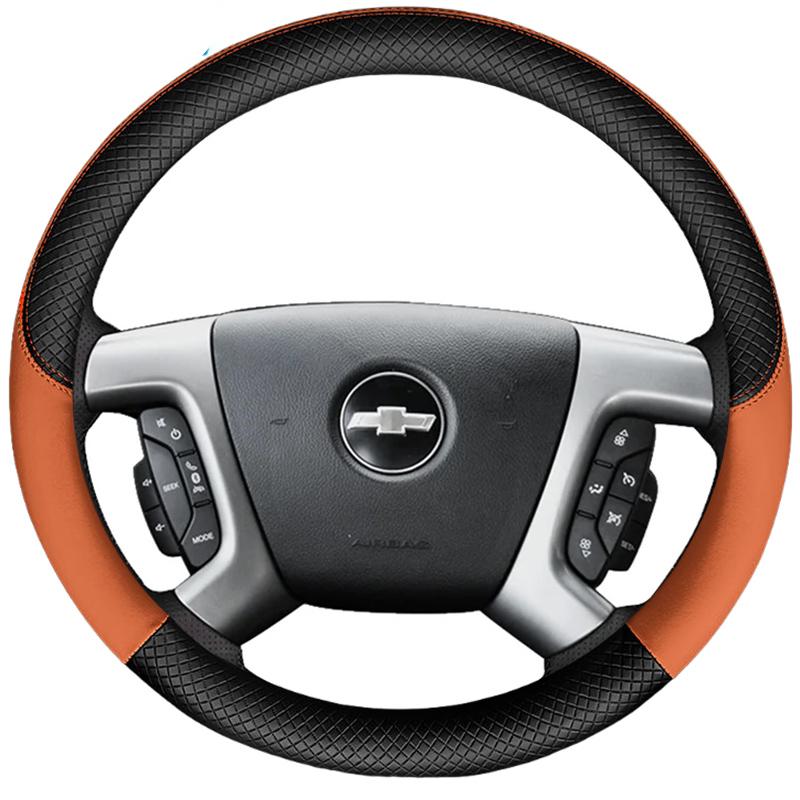 Кожаный чехол на руль автомобиля для Chevrolet Captiva Silverado GMC Sierra 2007-2014 Daewoo Автомобильный интерьер