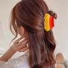 Acrylic Pumpkin Hair Claw Pumpkin Pumpkin Crab Clip Creative Ghost Claw Clip  Holiday